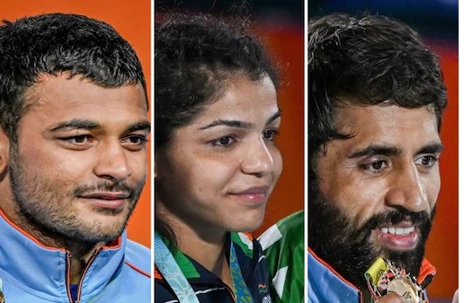 wrestlersdeepakpuniabajrangpuniasakshimalikwingoldforindiaincwg2022: