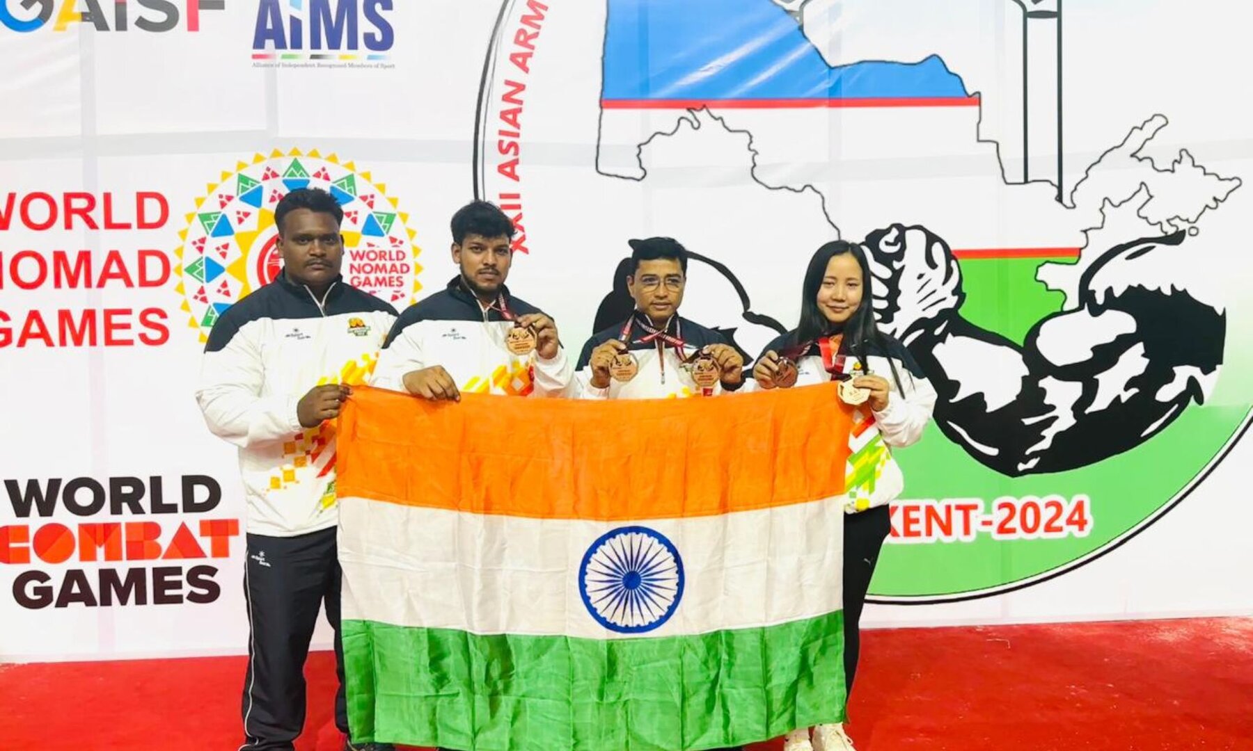 Indian Arm Wrestlers Contingent Wins Seven Medals At Asian Championship 2024 In Tashkent, Uzbekistan