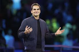 Roger Federer gearing up at the 2025 Shanghai Masters