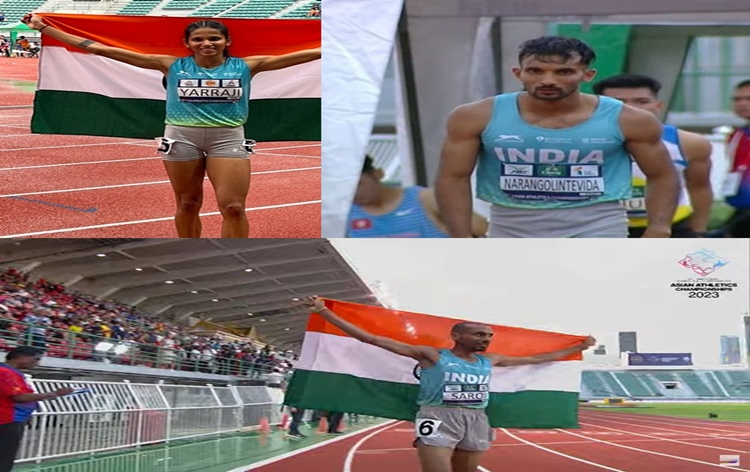 indiaclinchesthreegoldandthreebronzemedalsinasianathleticschampionshipsinthailand