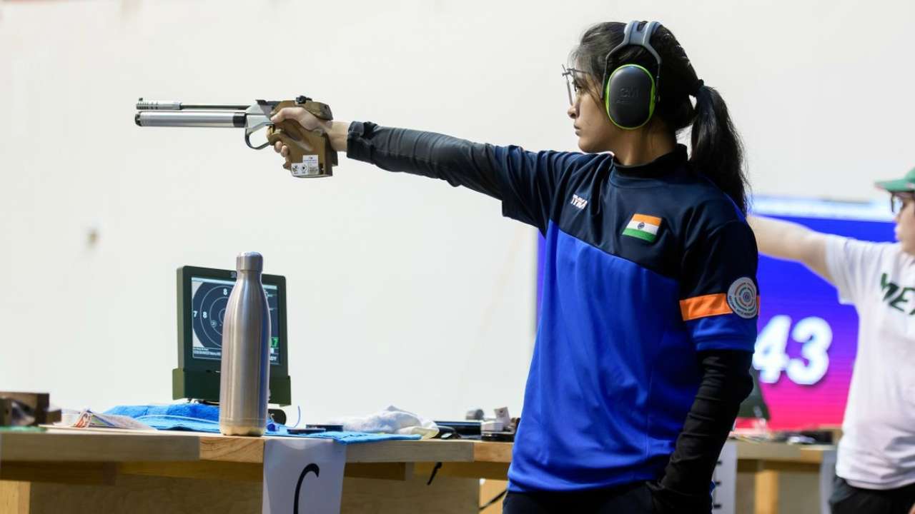 manubhakerbagsgoldmedalin10metrepistoljuniorwomenseventatnationalshootingchampionship