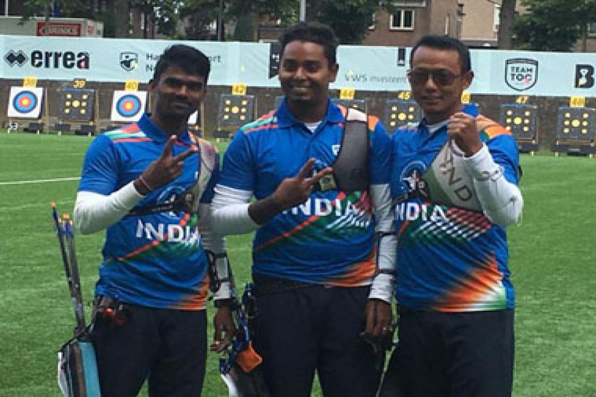 archeryworldchampionships:indianmensrecurveteambagssilvermedal