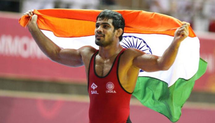 sushilkumarclinchesgoldatcommonwealthwrestlingchampionship