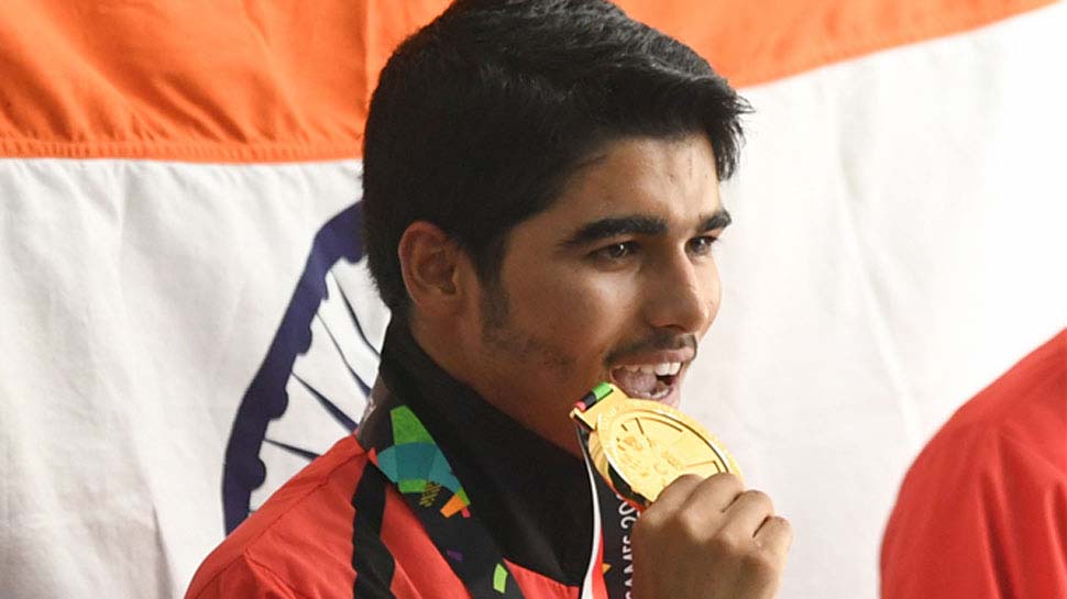 issfworldcup:saurabhchaudharywins10mairpistolgold