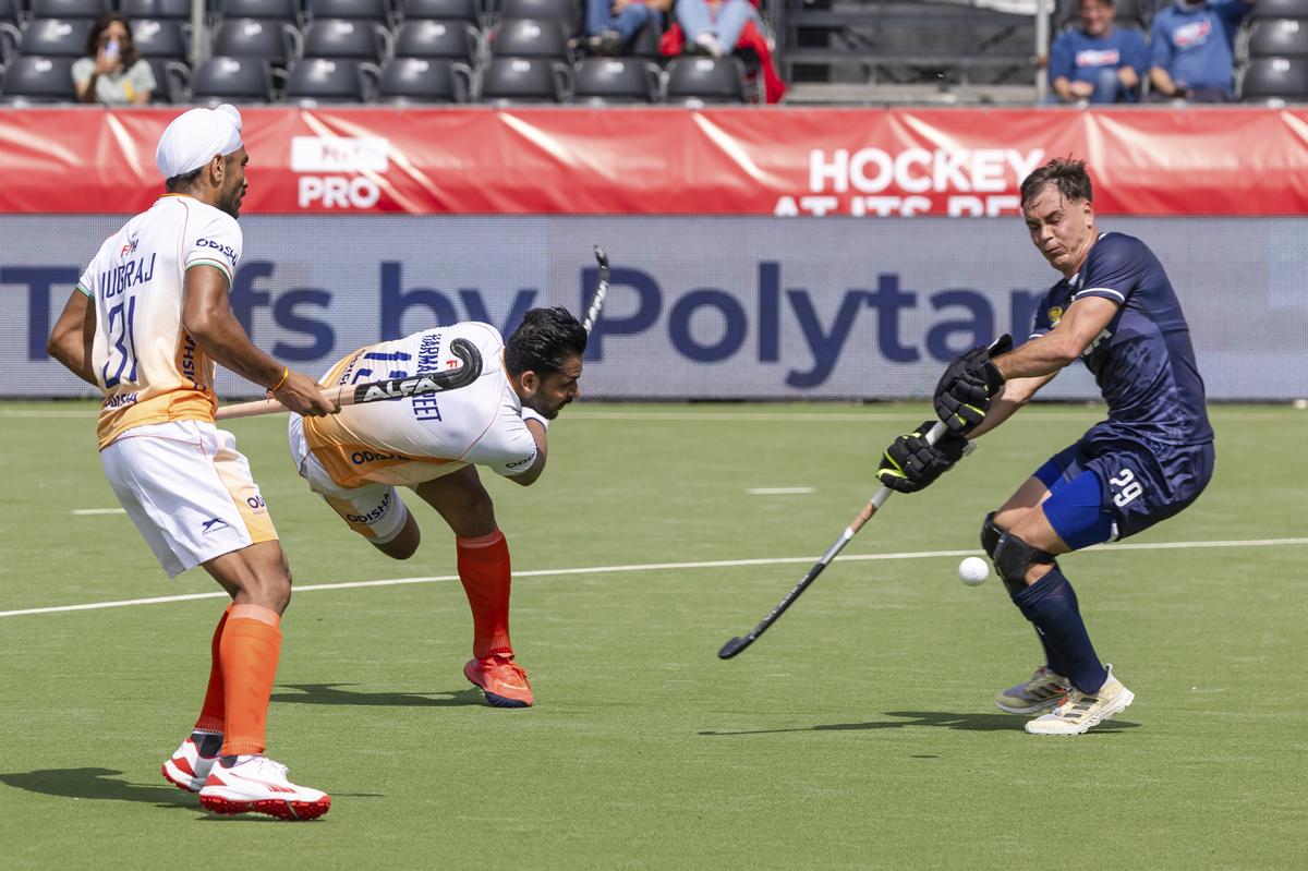 India Defeats Argentina 5-4 In Their Fourth Match Of European Leg Of FIH Hockey Pro League At Antwerp In Belgium