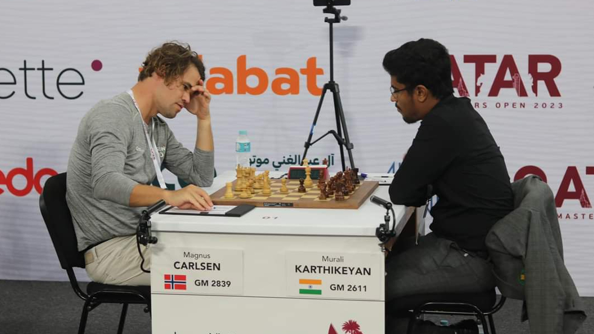 indianchessgrandmasterkarthikeyanmuralibeatsworldnumberonemagnuscarlseninqatarmasters