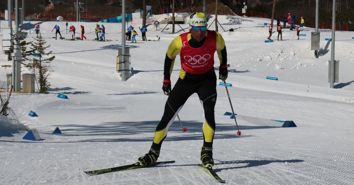 indianskierjagdishfinishes103rdinwinterolympics