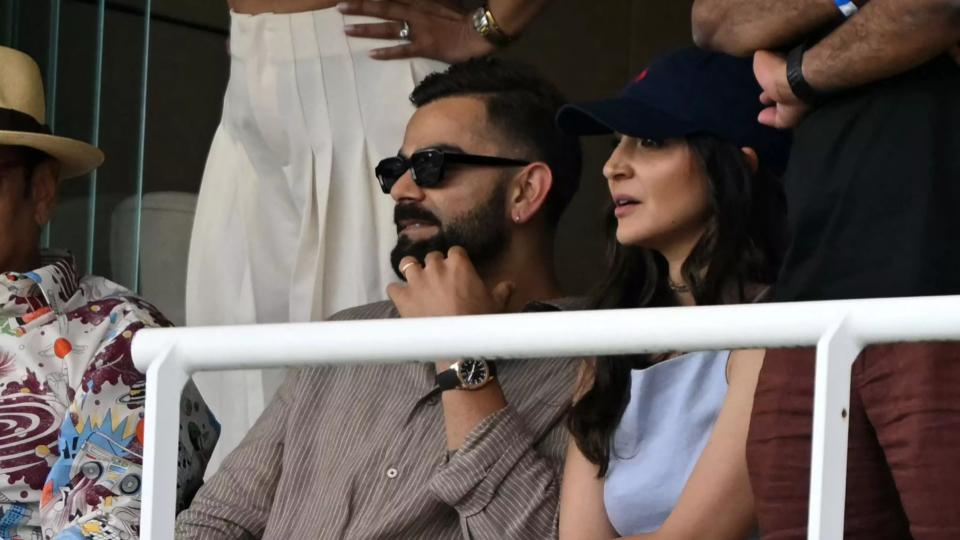 Virat, Anushka Cheer India Women at Lord