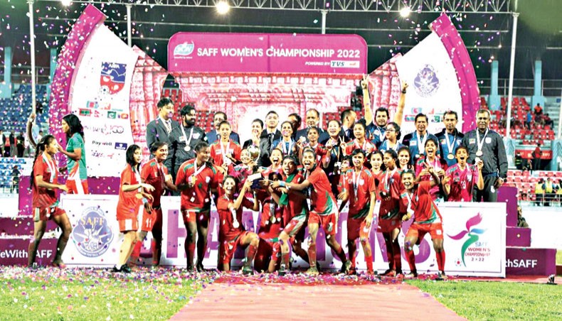 Bangladesh score a historic win to lift SAFF Women’s Championship