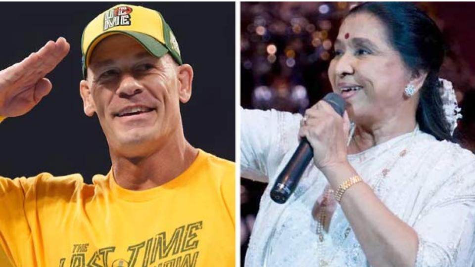 John Cena paid tribute to legendary singer Asha Bhosle