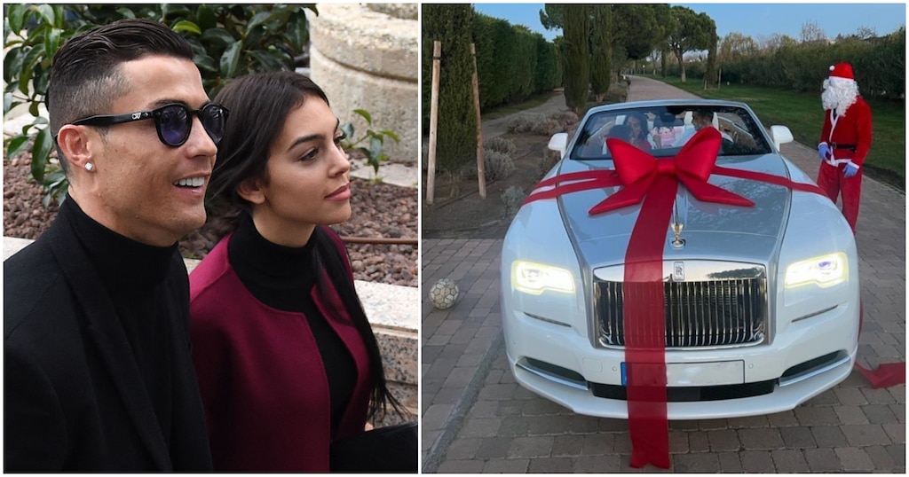 georginasurprisesronaldowithrollsroyceasachristmasgift