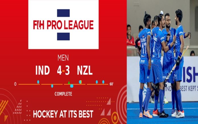 indiabeatnewzealandinopeninggameoffihmenshockeyproleagueinbhubaneswar