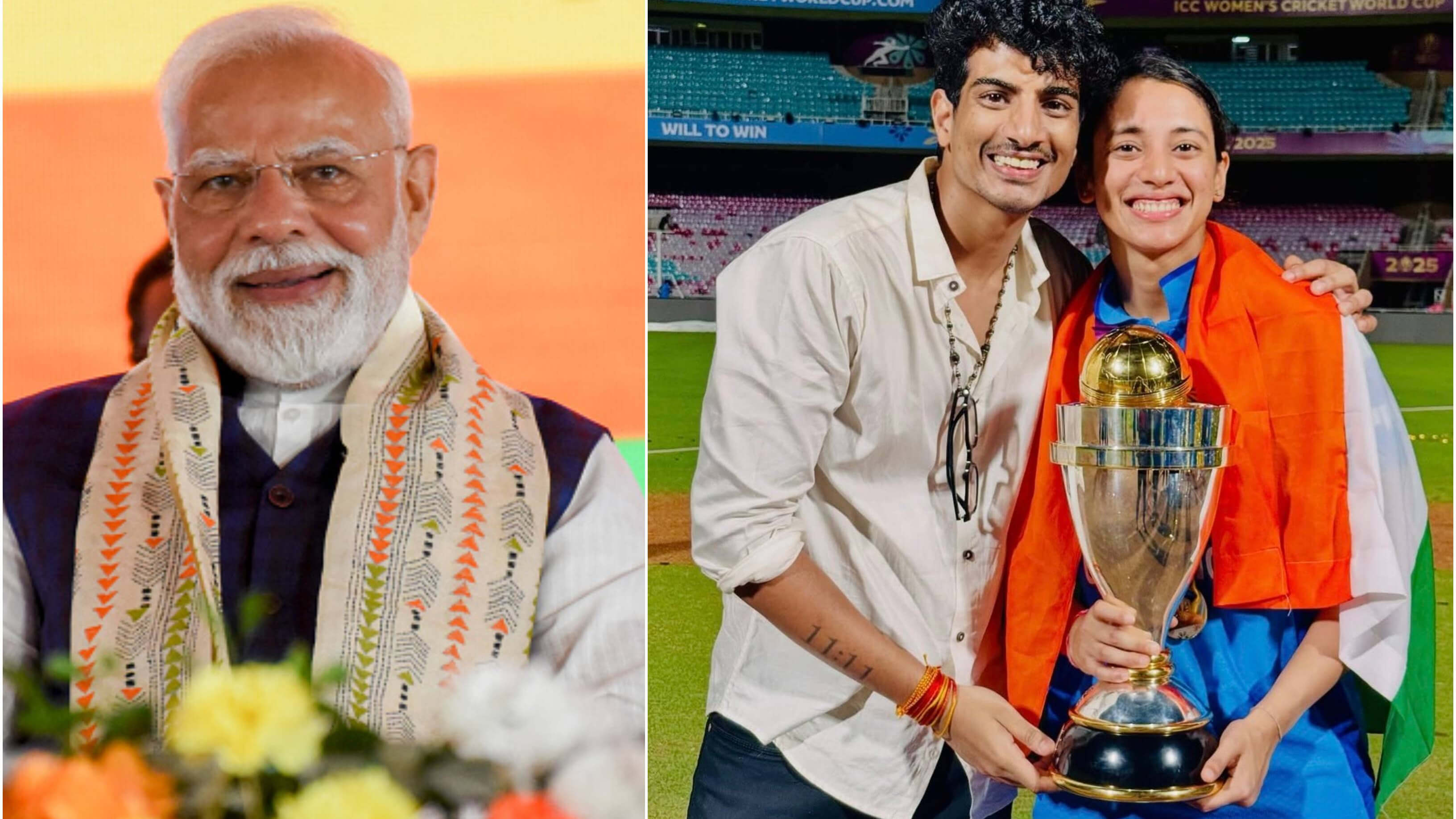 PM Modi congratulates Smriti Mandhana and Palash Mucchal, wedding on November 23