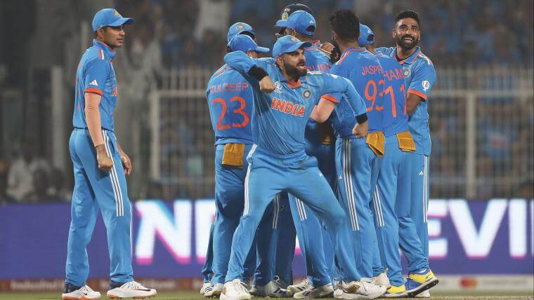 indvsaworldcup2023:indiabeatsouthafricaby243runssecureno1spotinpointstable