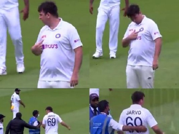 indvseng2ndtestlords:faninindianjerseyentersplayingareatriesconvincingsecuritystaffthatheplaysforindiawatch