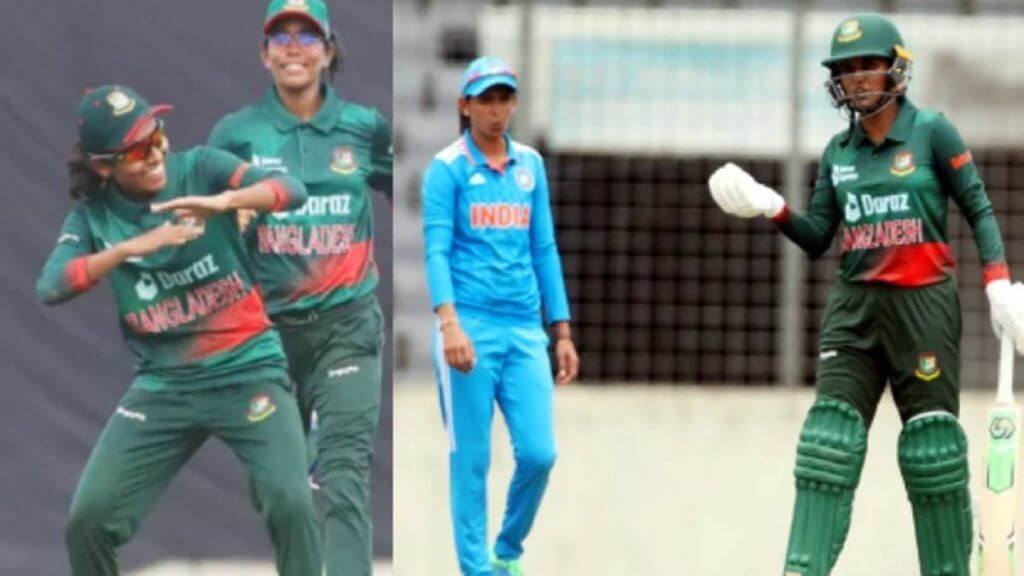 banwvsindw:bangladeshwomencreatehistoryrecordmaidenodiwinoverharmanpreetkaursteam