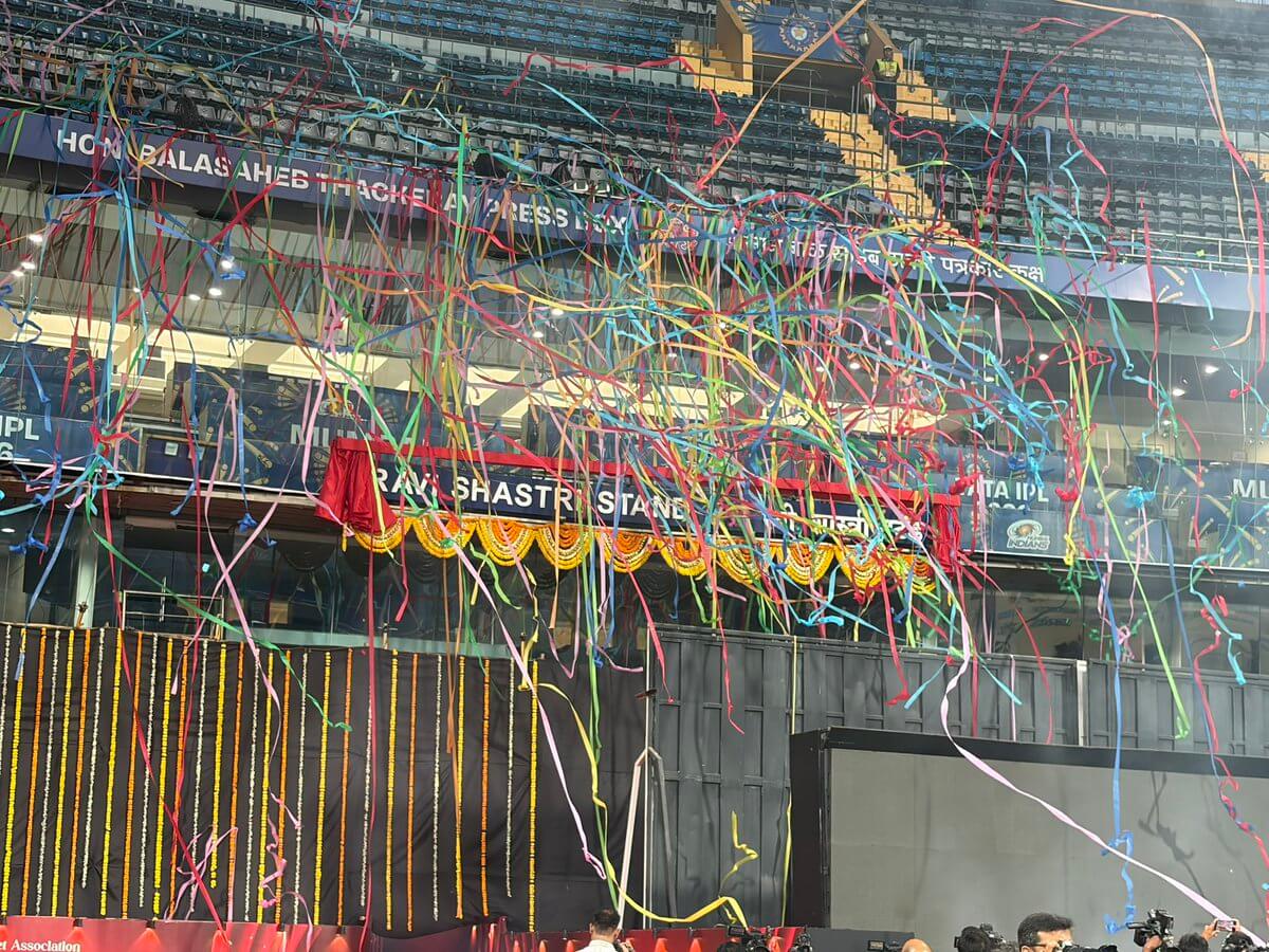 Ravi Shastri stand unveiled at Mumbai