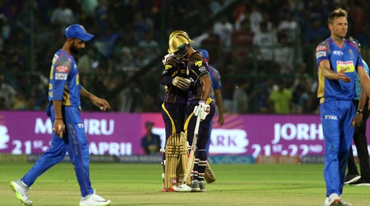 ipl2018:kolkataknightridersbeatrajasthanroyalsby25runsinkolkata