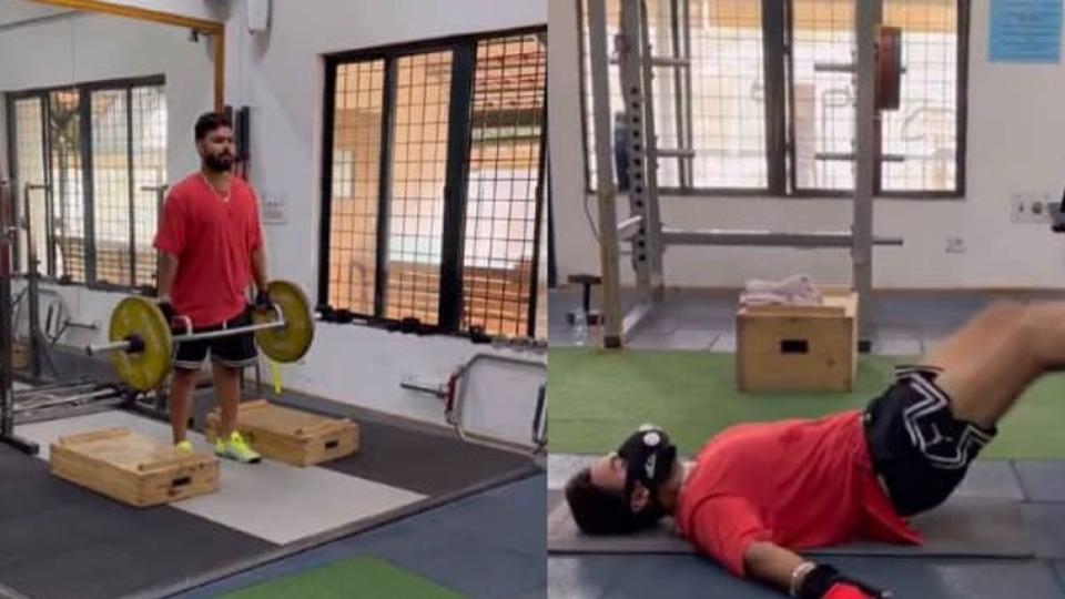 Rishabh Pant sweats it out in the gym ahead of IPL 2024