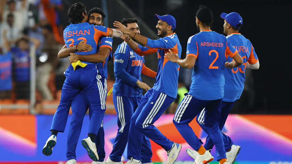 India crushes New Zealand by 96 runs to retain the T20 World Cup title