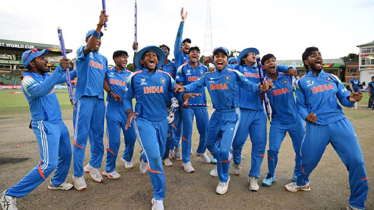India clinch record-breaking sixth U19 World Cup, beat England by 100 runs in final