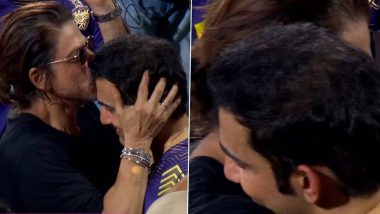 Shah Rukh Khan kisses Gautam Gambhir, celebrates KKR