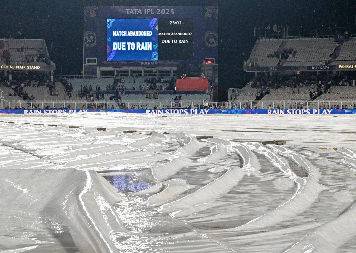 Rain washed out IPL 2026 game between KKR and PBKS in Kolkata 
