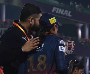 viratkohlisvideocalltosmritimandhanaafterrcbswpl2024triumph