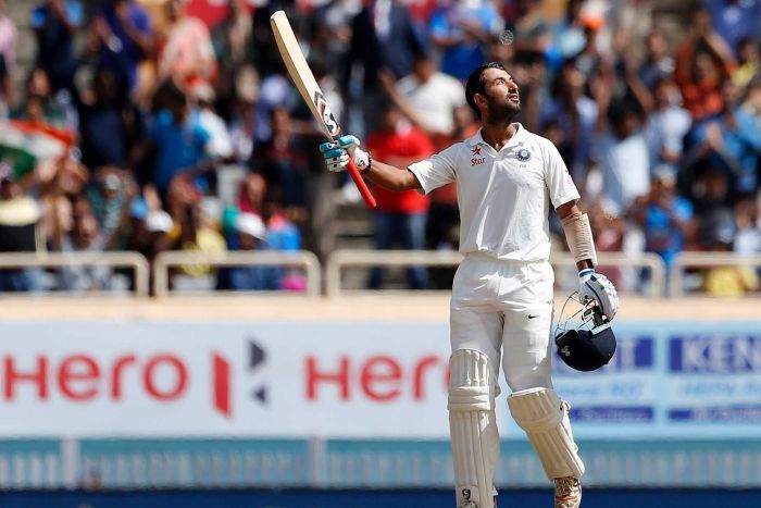 indiavaustralia:cheteshwarpujaraleadsindiaasviratkohlifallscheaplyagaininranchi