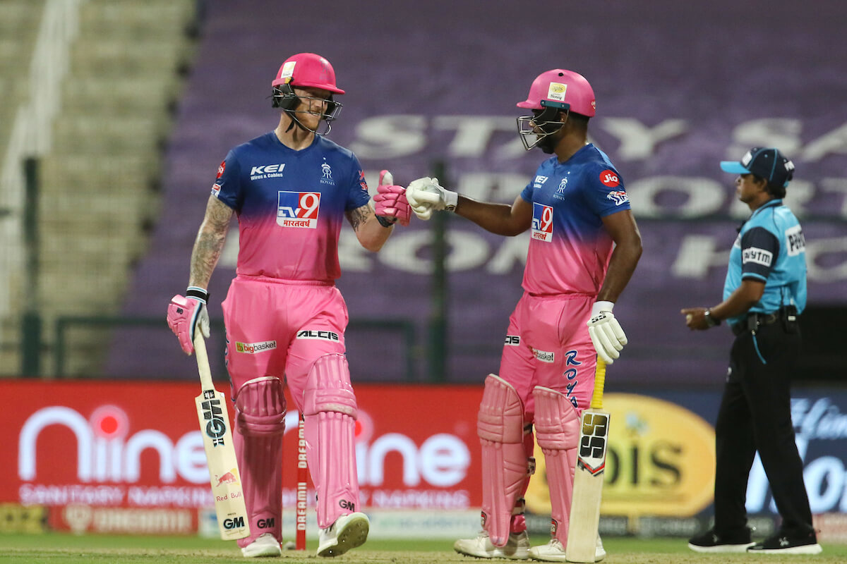 ipl2020:benstokessanjusamsonshinesasrajasthanroyalsthrashkingsxipunjabby7wickets