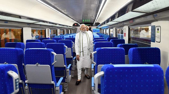 Ahmedabad to Mumbai in under 6 hrs now: PM flags off Vande Bharat train