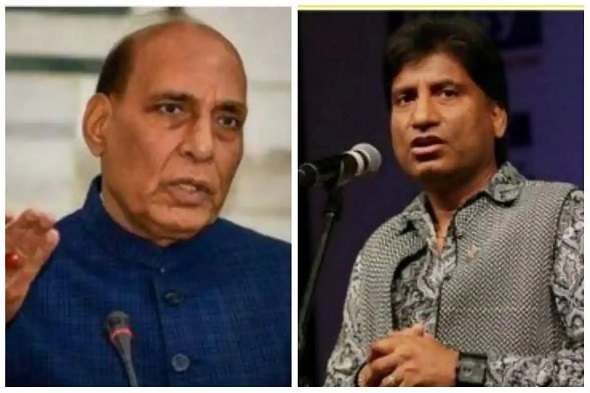 Defence Minister Rajnath Singh dials AIIMS Director to take update on Raju Srivastava’s health 