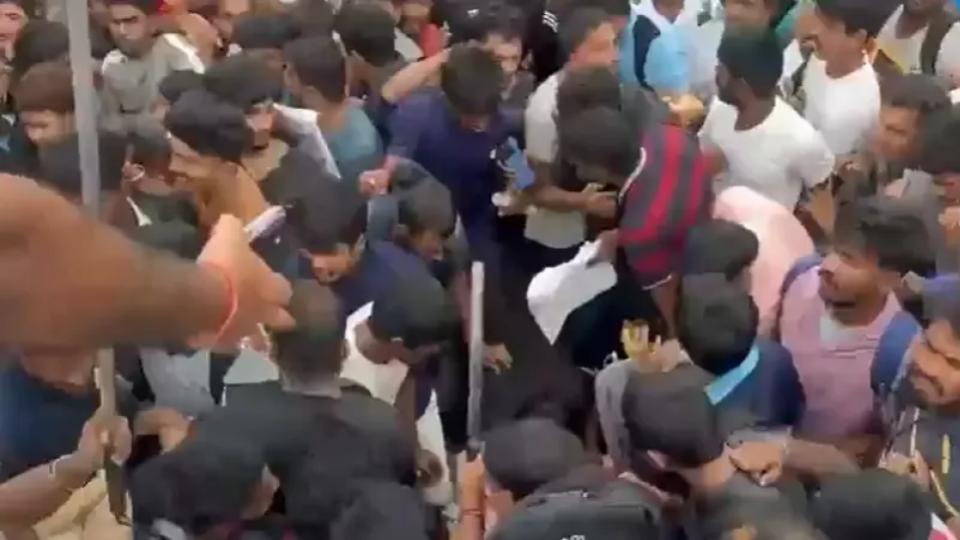 Unemployed Youth Gather at Saroor Nagar Stadium 