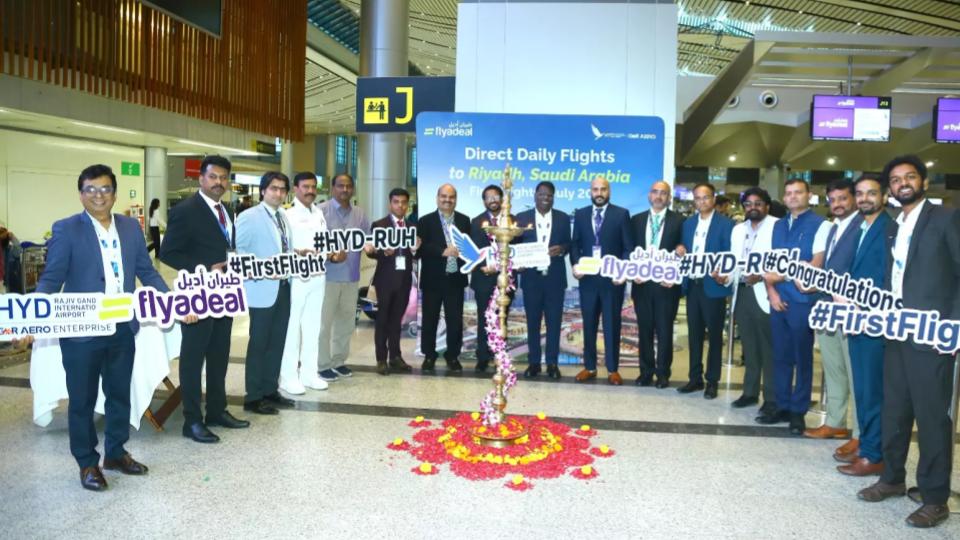 GMR Hyderabad Airport Welcomes Flyadeal Daily Flights to Riyadh