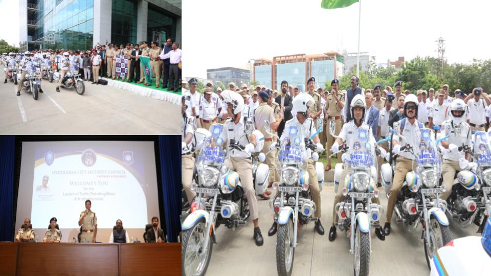Hyderabad traffic police deploy 50 patrolling bikes, 100 marshals