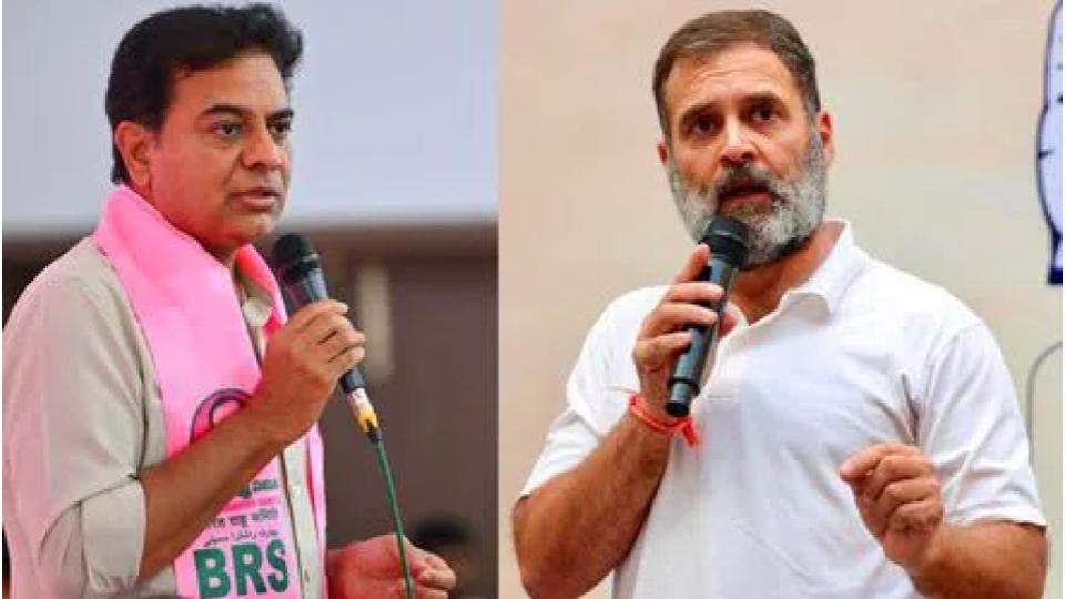 KTR questions Rahul Gandhi on govt job promises
