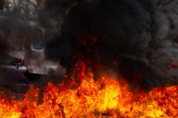 Push carts gutted in fire near Charminar