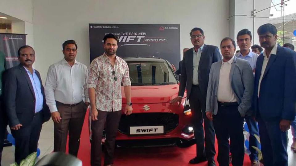 New Maruti Swift launched at Adarsha Motors in Attapur