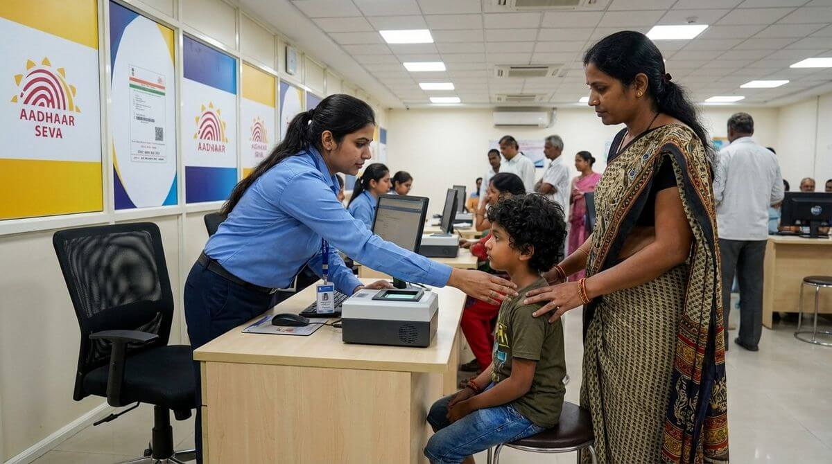 Free Aadhaar biometric update for children till Sept 30
