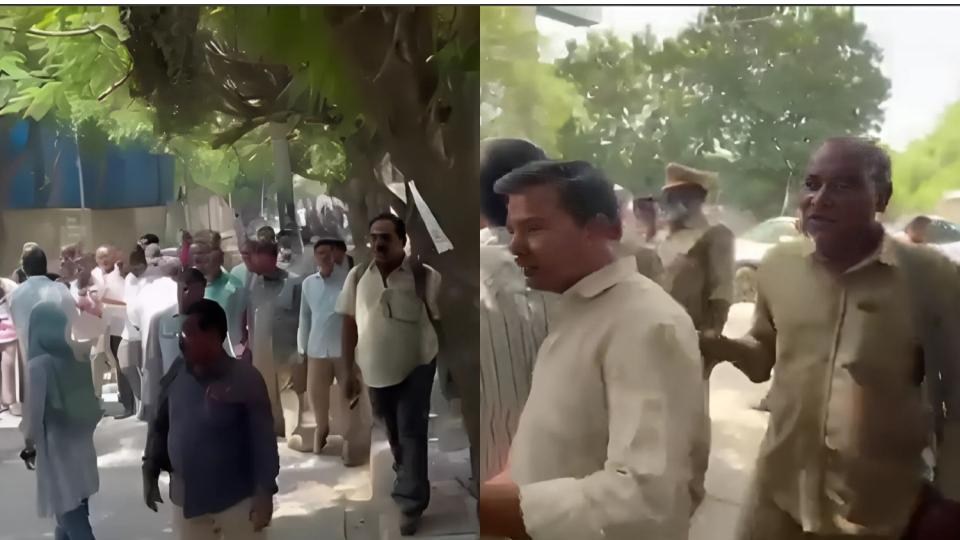 Suspended TGSRTC employees protest at headquarters, demand reinstatement