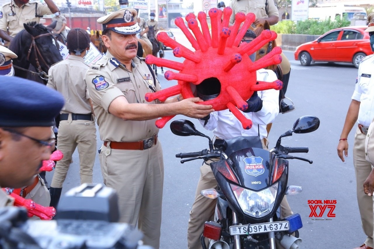 hyderabadpolicelaunchcoronaawarenesscampaign