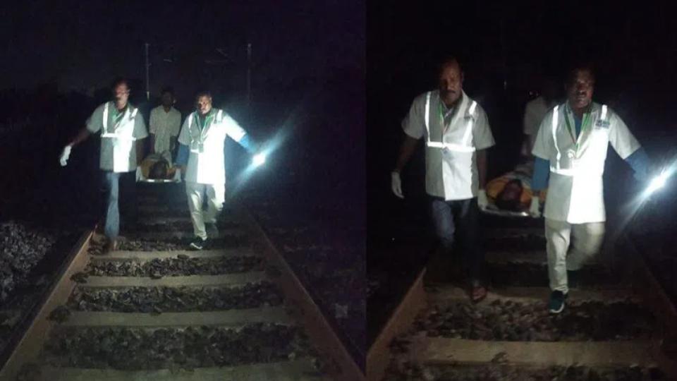 108 ambulance technicians walk 2 km on railway tracks to rescue injured passenger