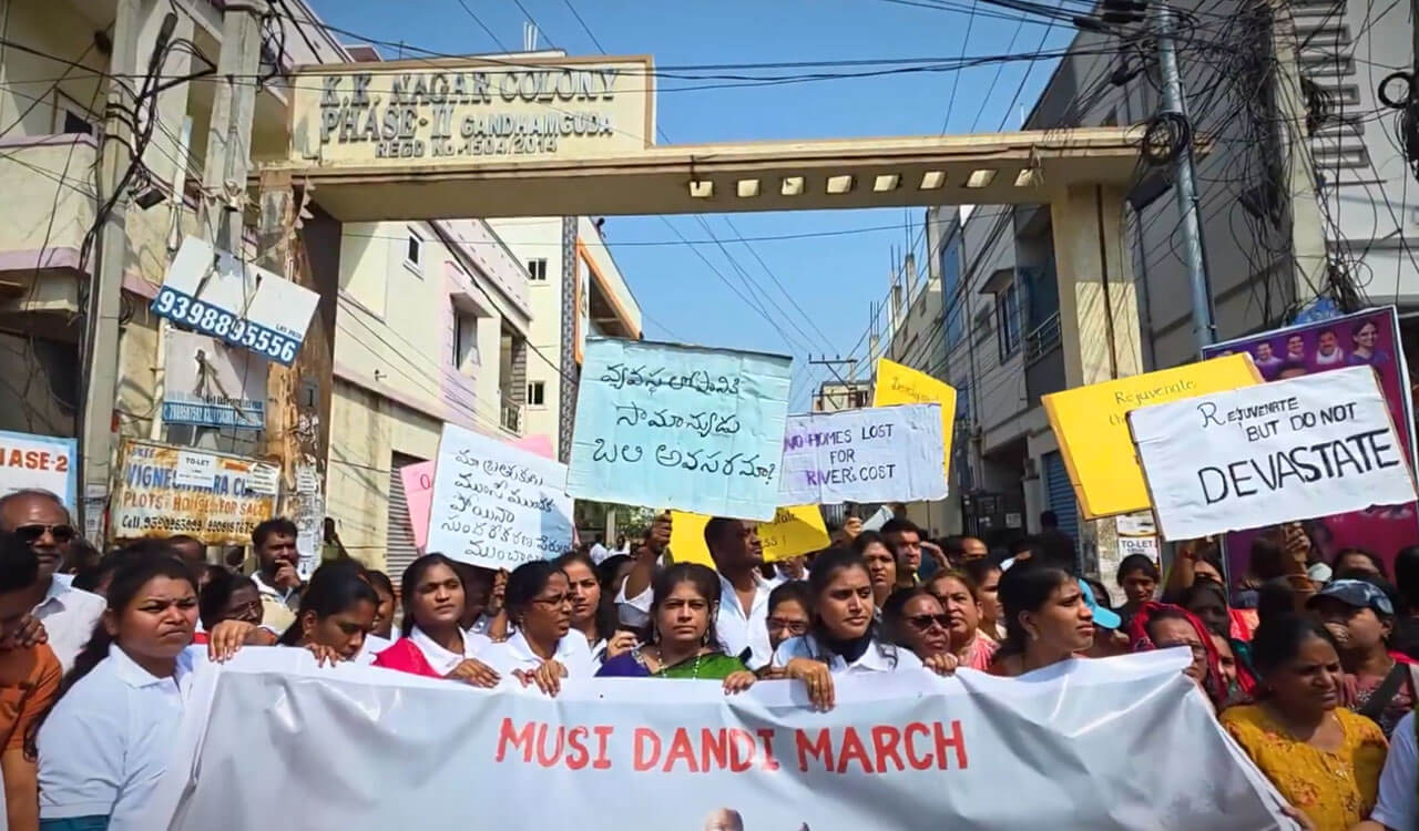 KTR leads Musi Dandi March against Gandhi Sarovar project