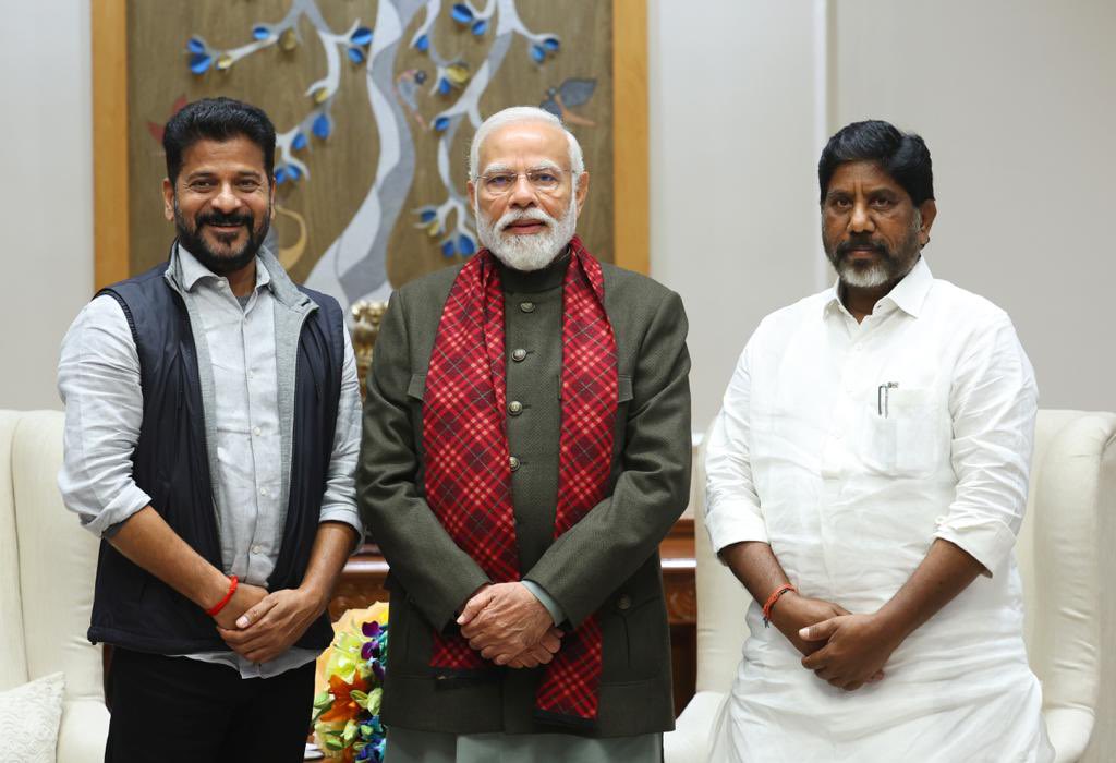 revanthmeetsmodiinnewdelhi