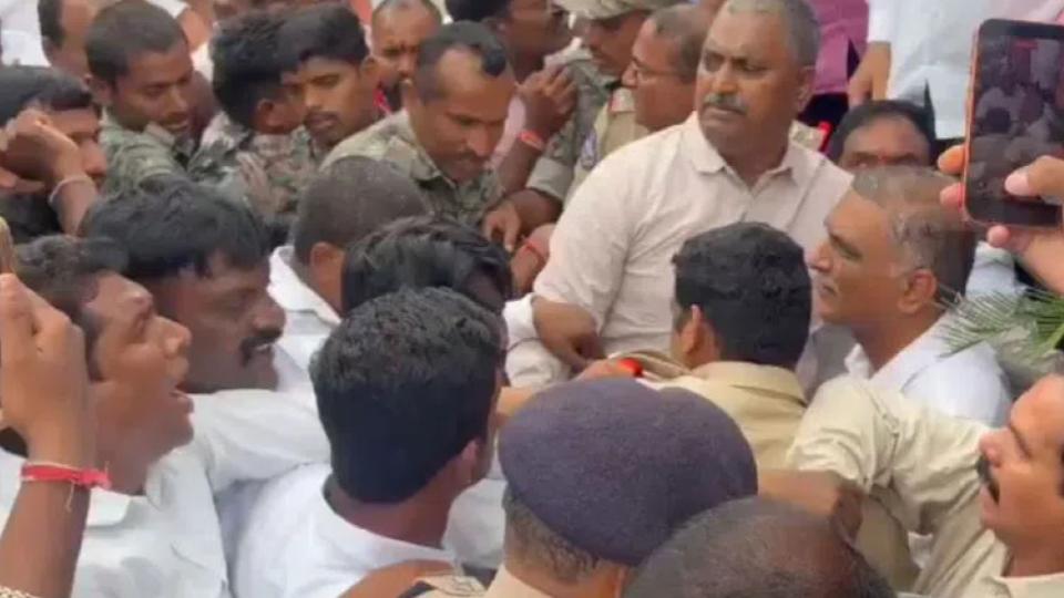 Harish Rao arrested in Hanamkonda 