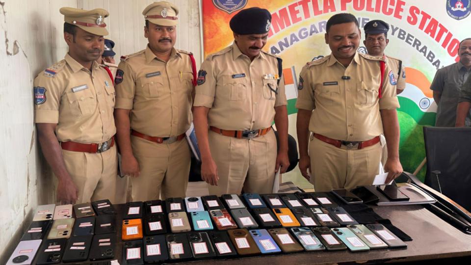 Hyderabad police recover mobile phones worth over Rs 15 Lakh