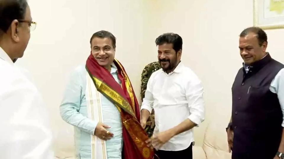 CM Revanth Reddy Meets Nitin Gadkari in New Delhi