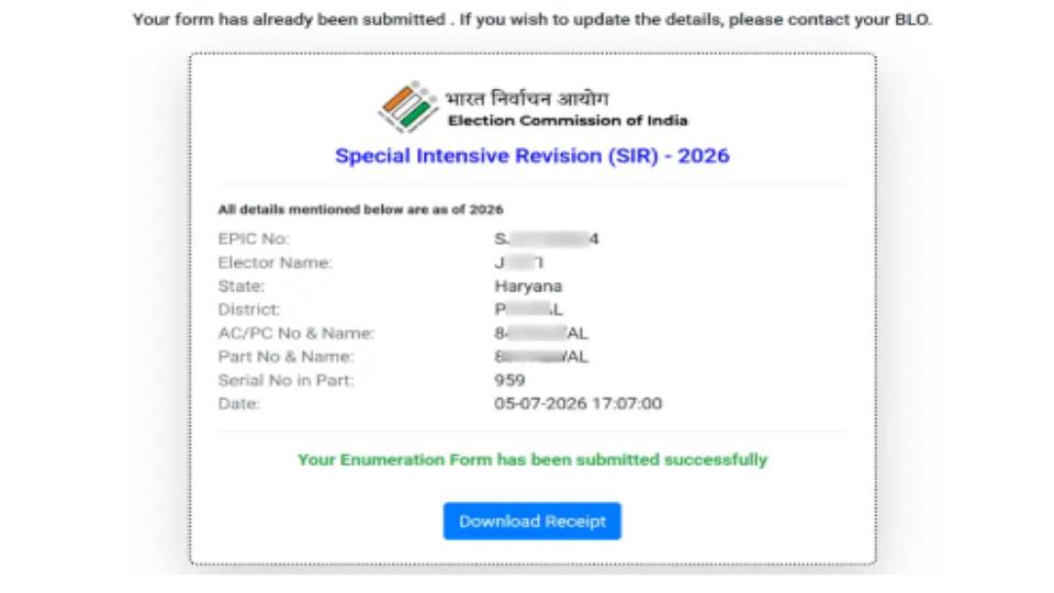 Telangana CEO directs BLOs not to seek physical SIR forms from online applicants