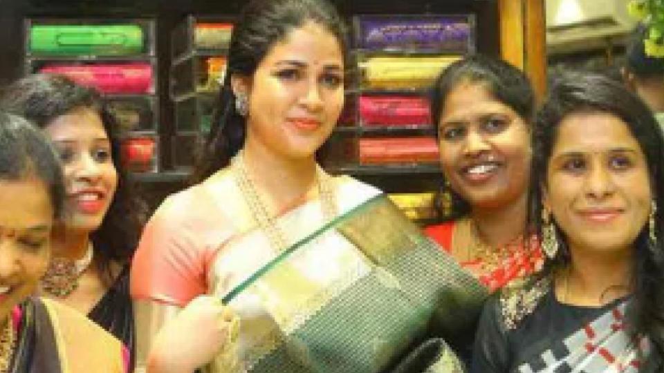Lavanya Tripathi inaugurates Kubera Silks in KPHB