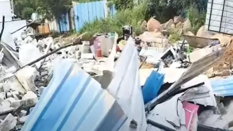 Revenue Officials Demolish Illegal Constructions in Manikonda